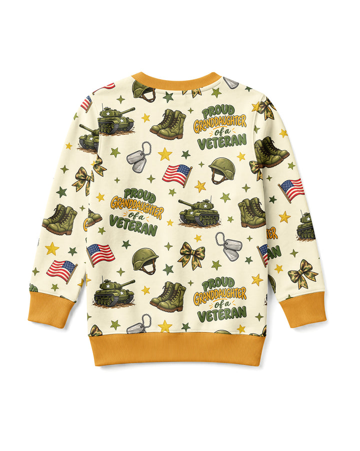 Proud Grandchild Of A Veteran Bamboo Crewneck Sweatshirt