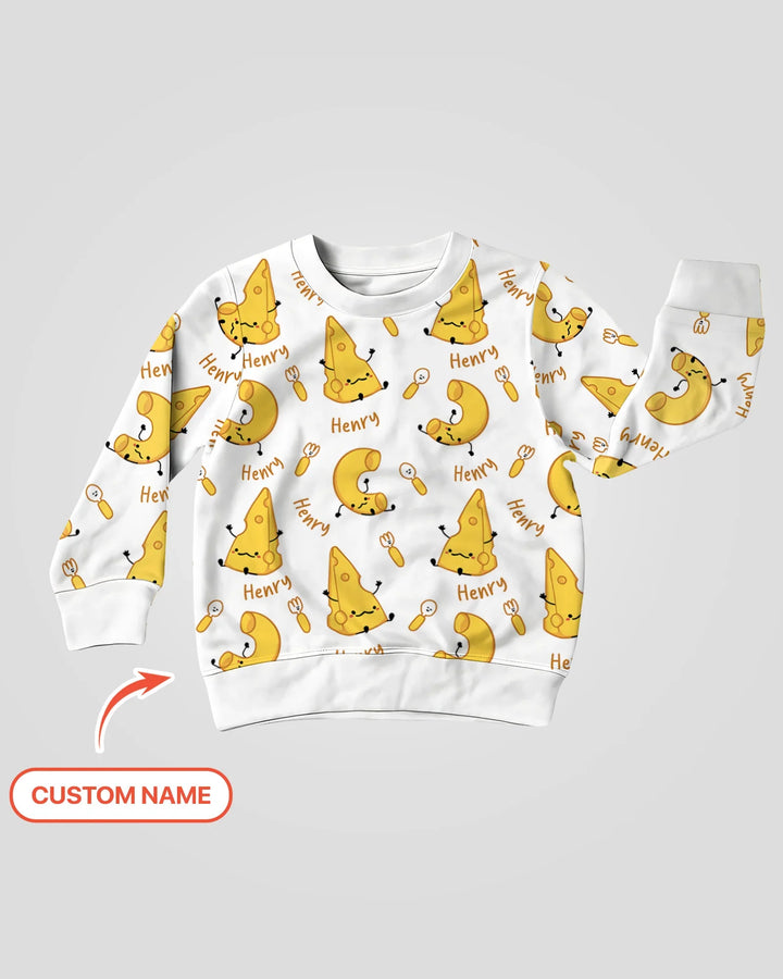 Custom Name Mac & Cheese Club Bamboo Crewneck Sweatshirt