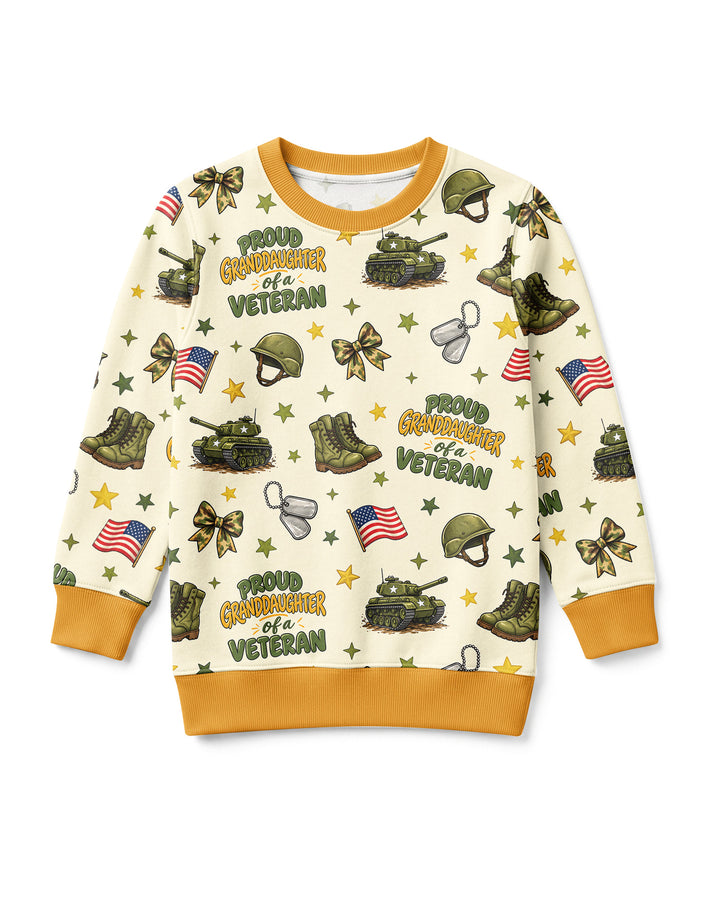 Proud Grandchild Of A Veteran Bamboo Crewneck Sweatshirt