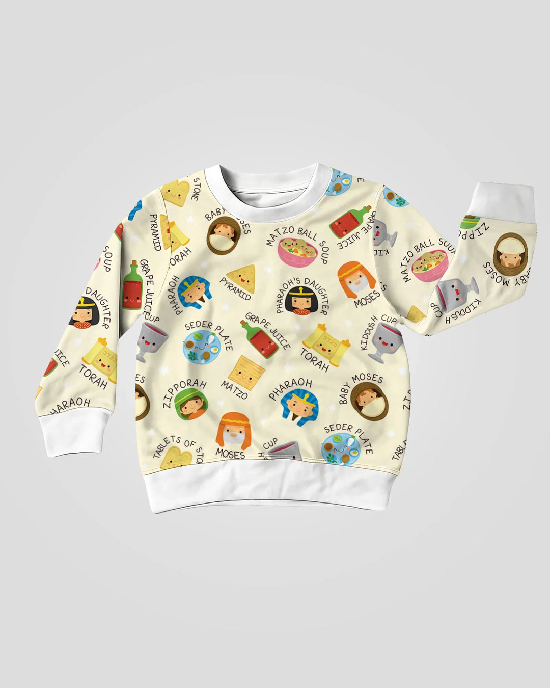 Cute Passover Characters Bamboo Crewneck Sweatshirt