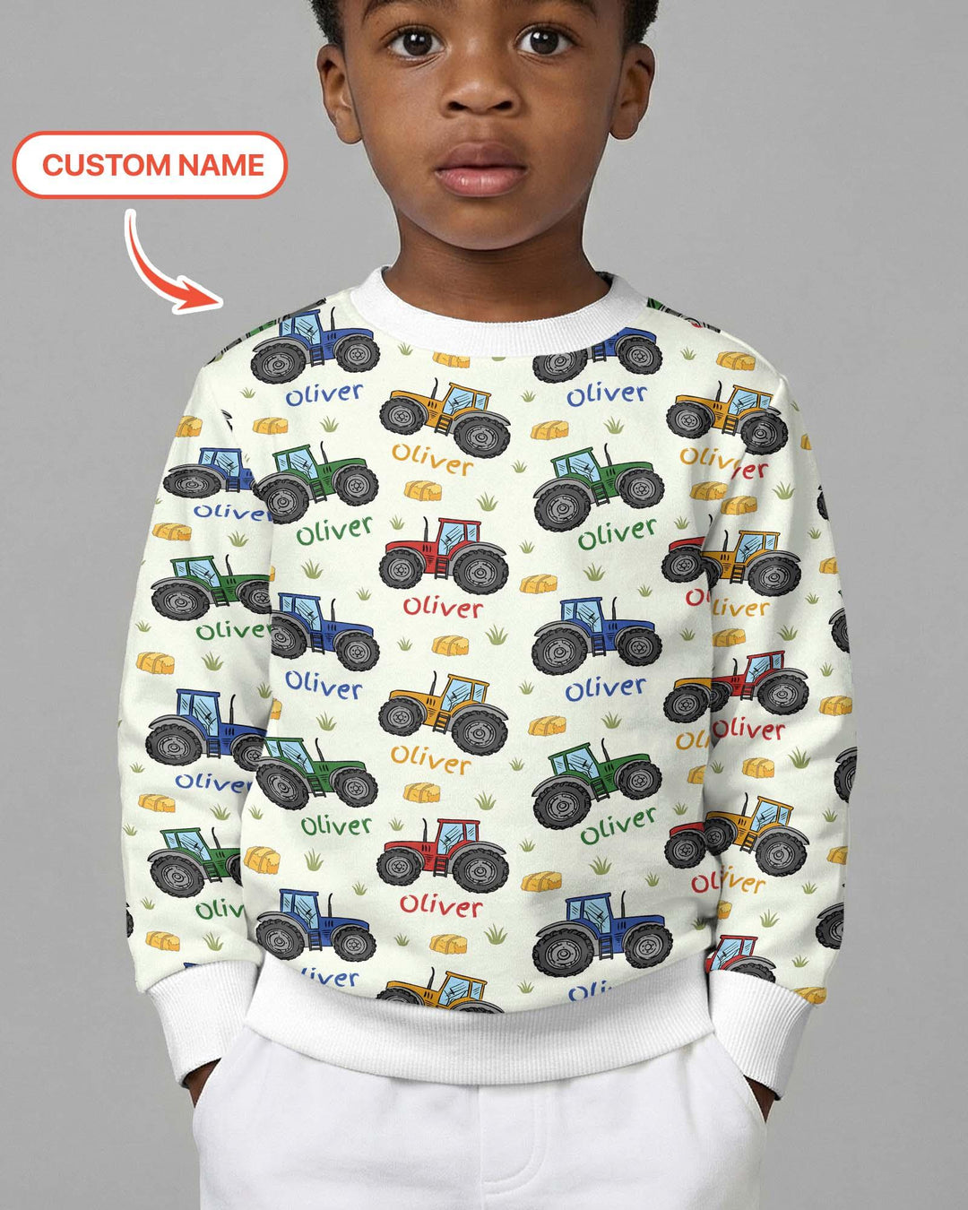 Custom Name A Little Dirt Never Hurt Bamboo Crewneck Sweatshirt