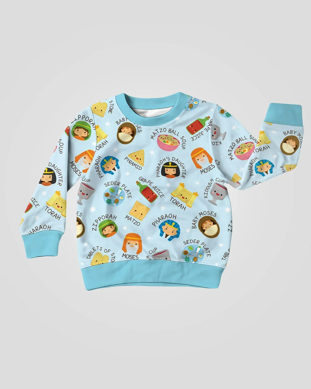 Cute Passover Characters Bamboo Crewneck Sweatshirt
