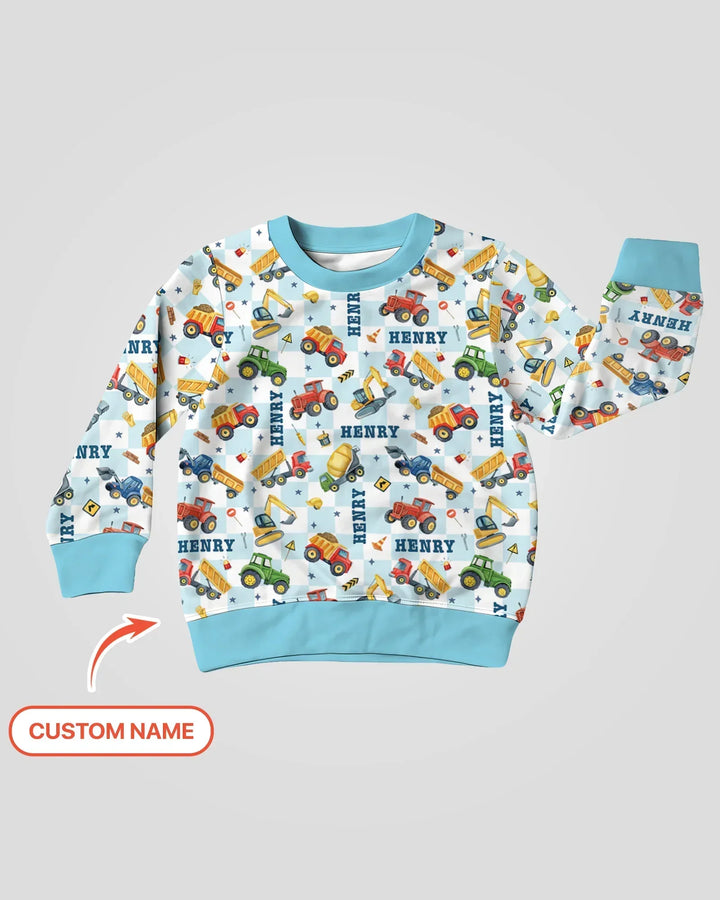Under Construction Custom Name Bamboo Crewneck Sweatshirt