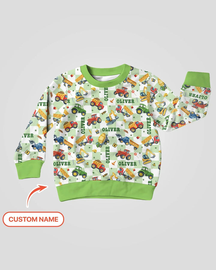 Under Construction Custom Name Bamboo Crewneck Sweatshirt