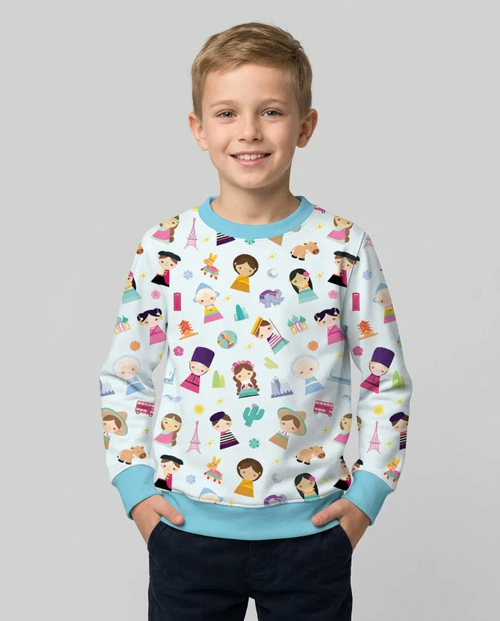 Tiny Friends Around the World Bamboo Crewneck Sweatshirt
