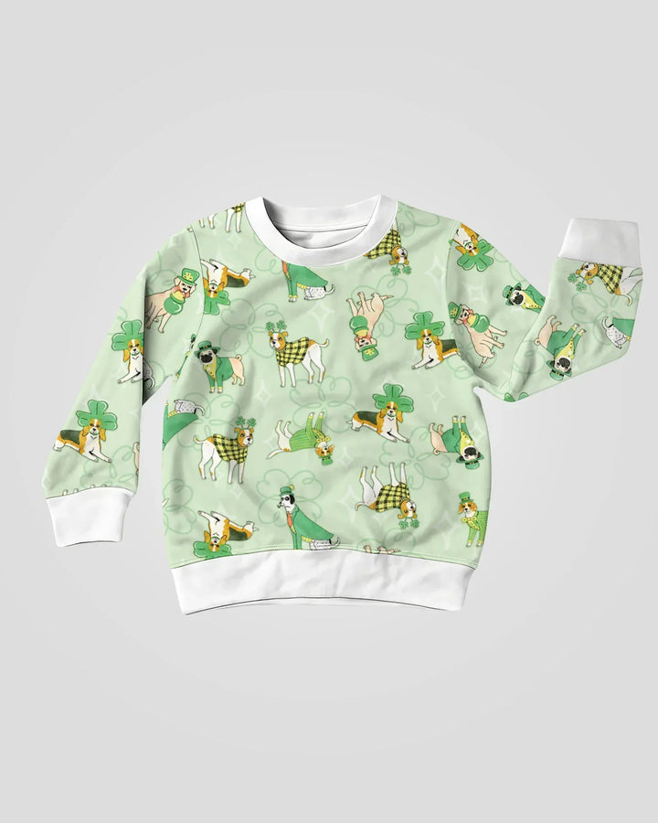 St. Patrick's Day Puppies Bamboo Crewneck Sweatshirt