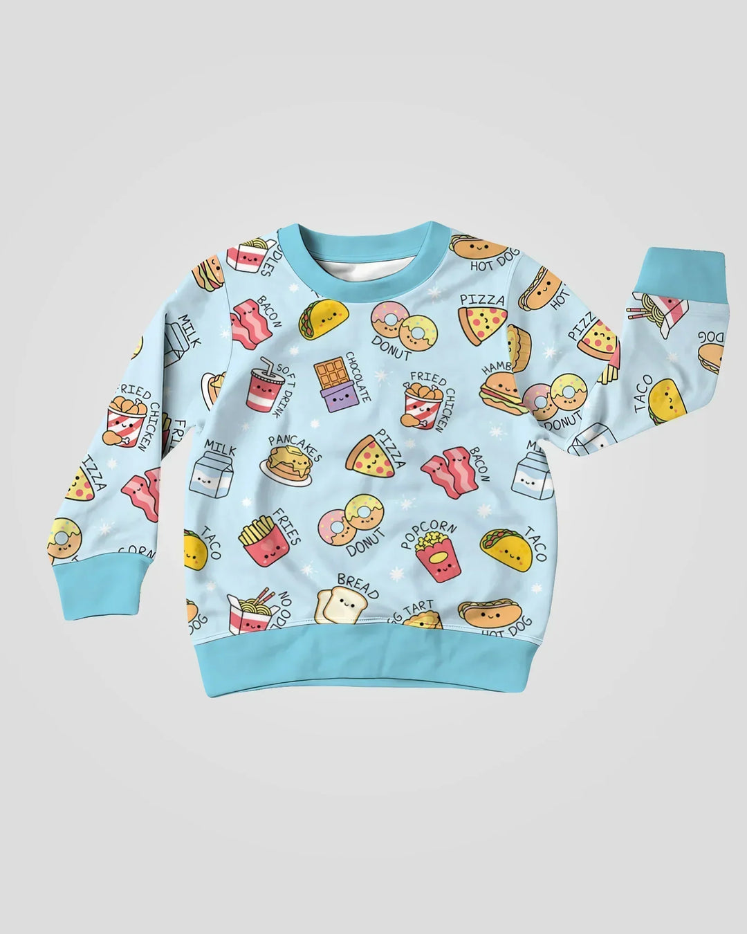 Kawaii Yummy Food Bamboo Crewneck Sweatshirt