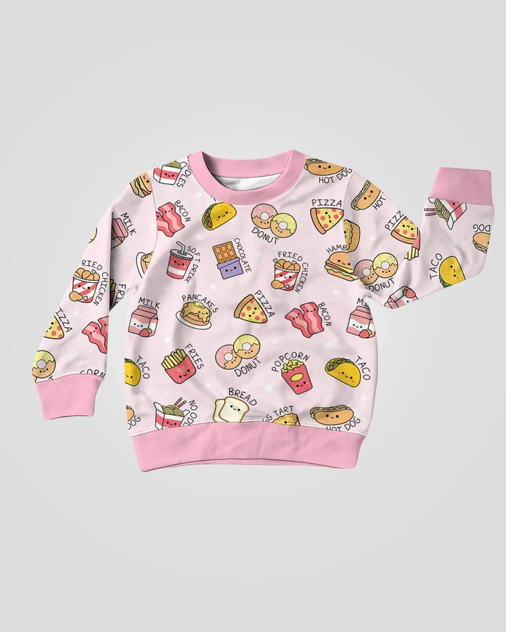 Kawaii Yummy Food Bamboo Crewneck Sweatshirt
