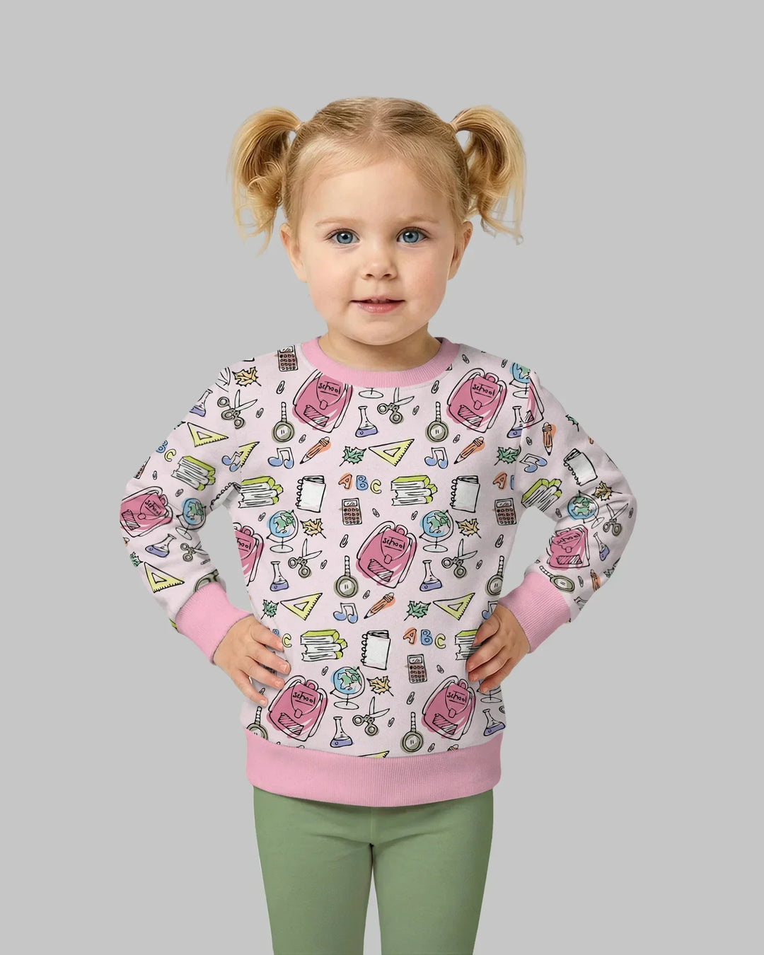 Doodle School Days Bamboo Crewneck Sweatshirt