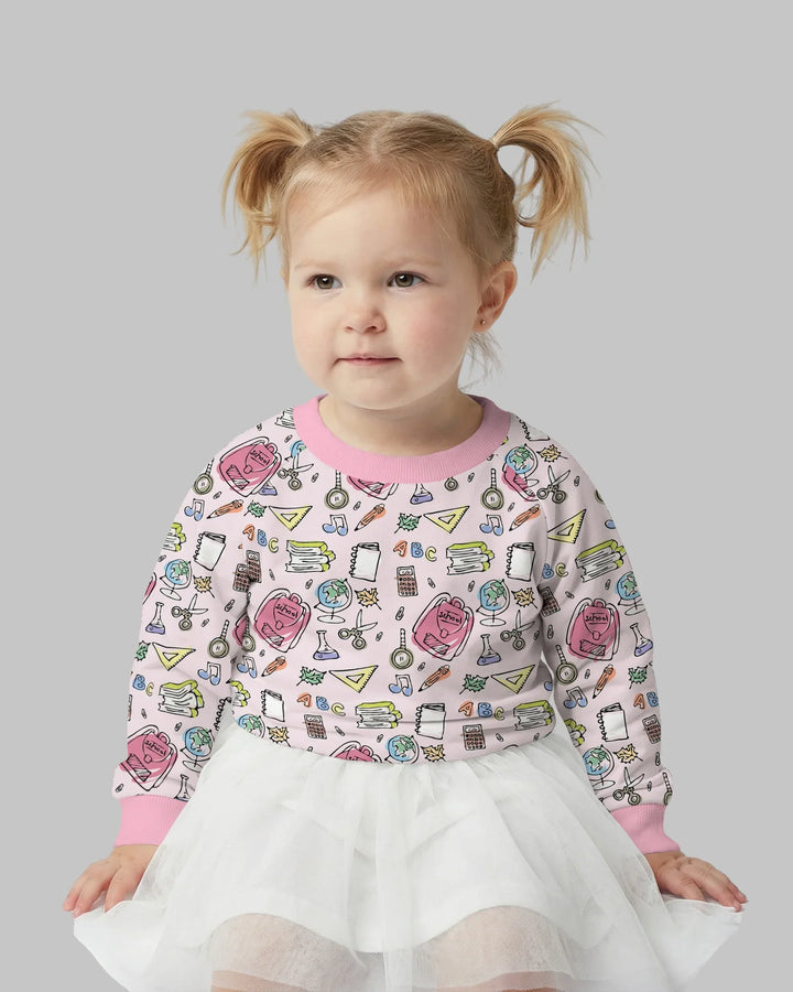 Doodle School Days Bamboo Crewneck Sweatshirt
