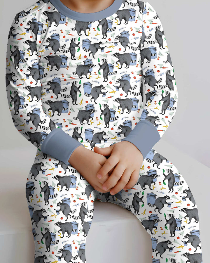 Trash Panda Adventures Bamboo Two Piece Long Sleeve Pajama Set