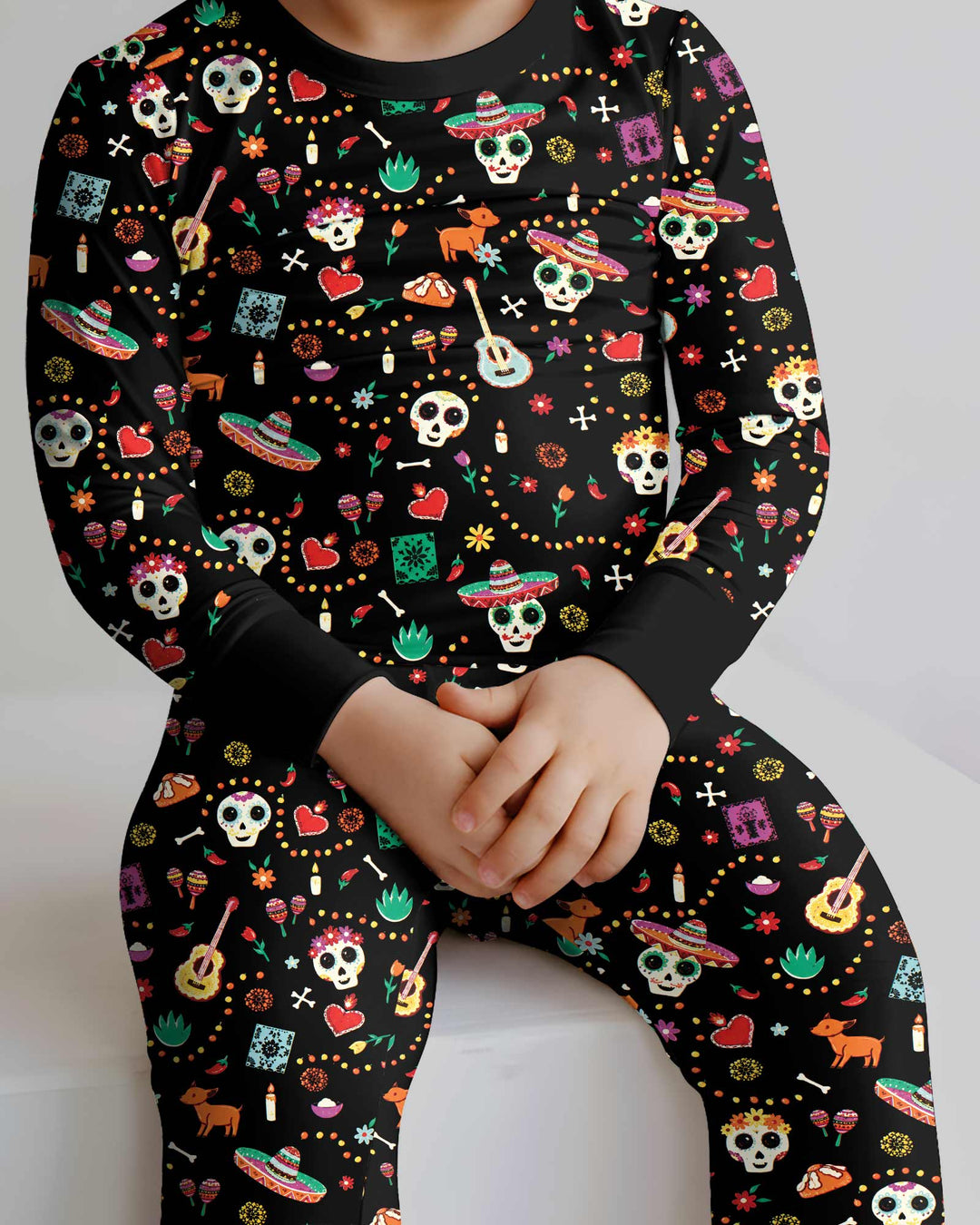 Day of the Dead Bamboo Two Piece Long Sleeve Pajama Set