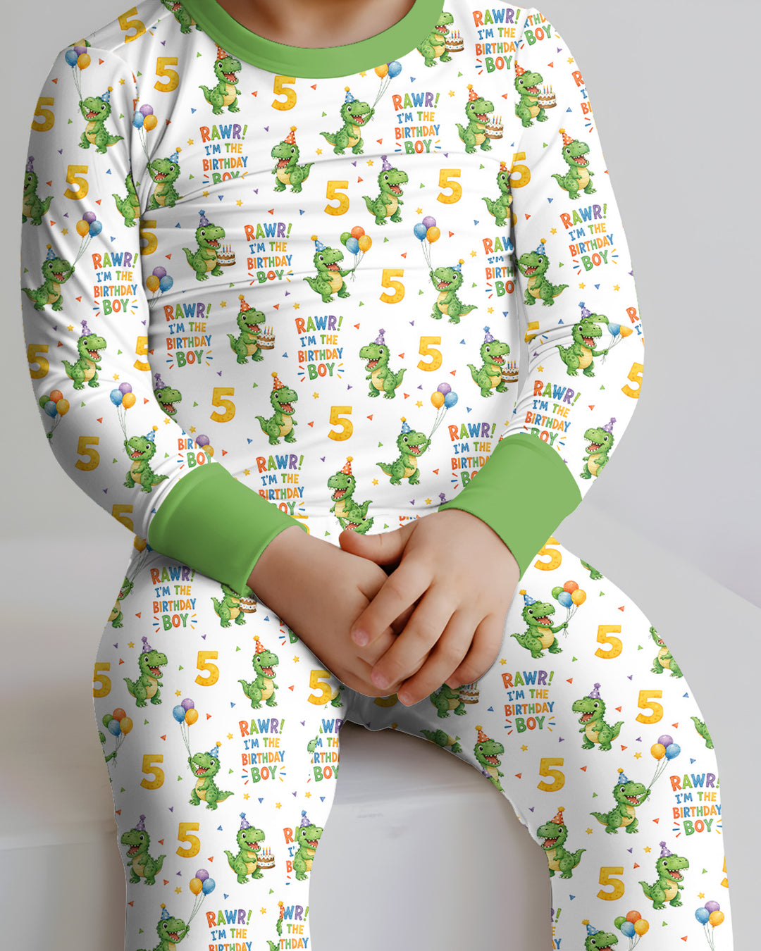 Personalized Dinosaur Birthday Boy Bamboo Convertible Zippy