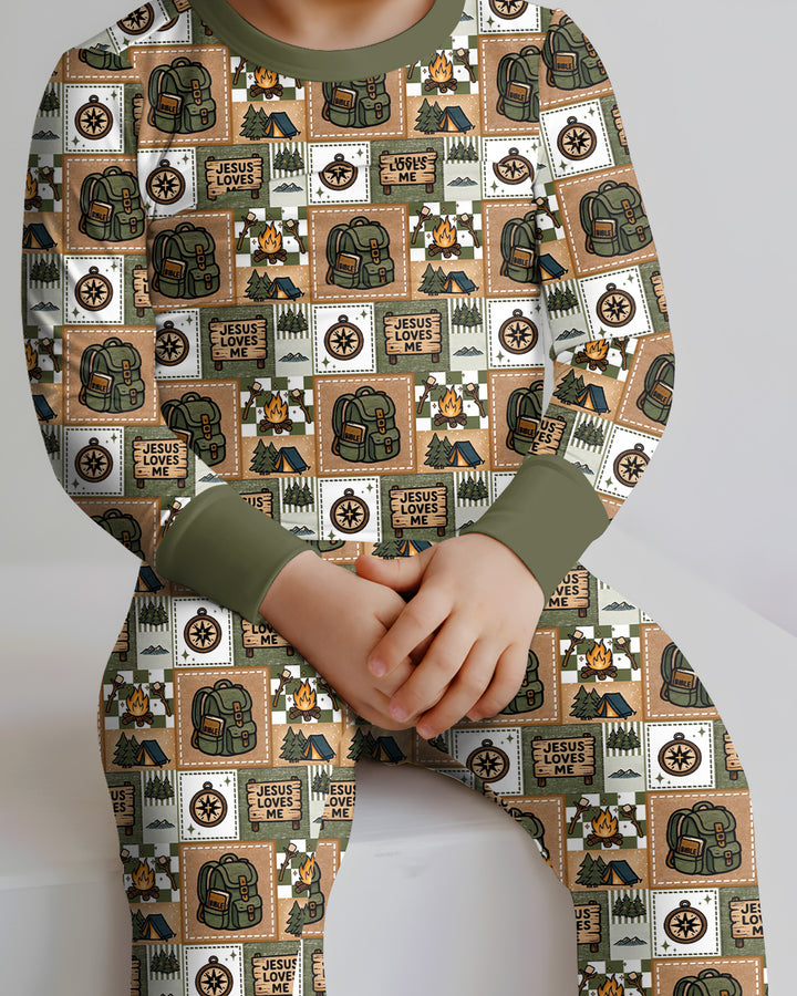 Template Bamboo Two Piece Long Sleeve Pyjamas Set