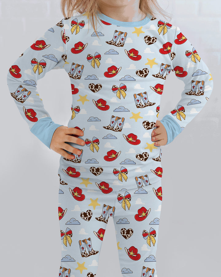 Template Bamboo Two Piece Long Sleeve Pyjamas Set