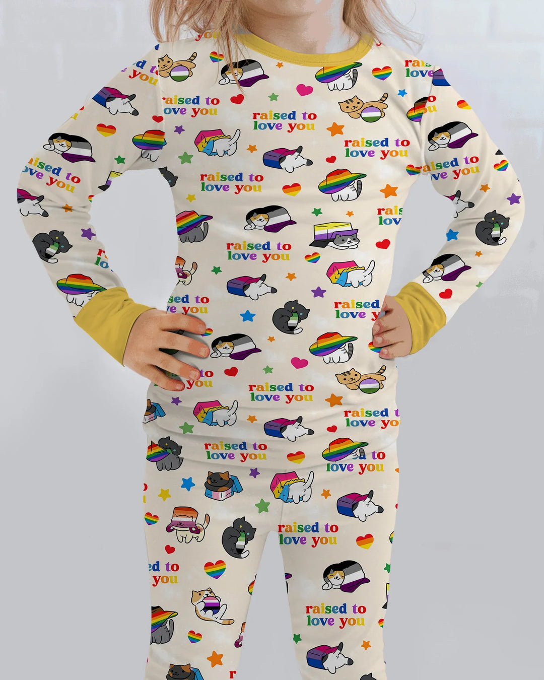 Rainbow Paws Family Matching Bamboo Two Piece Long Sleeve Pajama Set