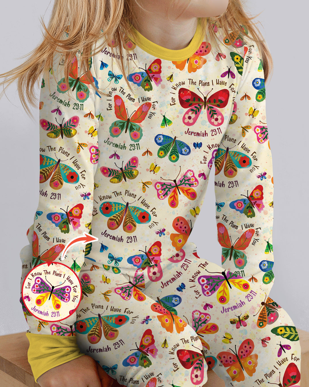 For I Know The Plans I Have For You Bamboo Two Piece Long Sleeve Pajama Set