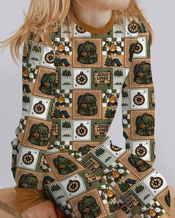 Template Bamboo Two Piece Long Sleeve Pyjamas Set