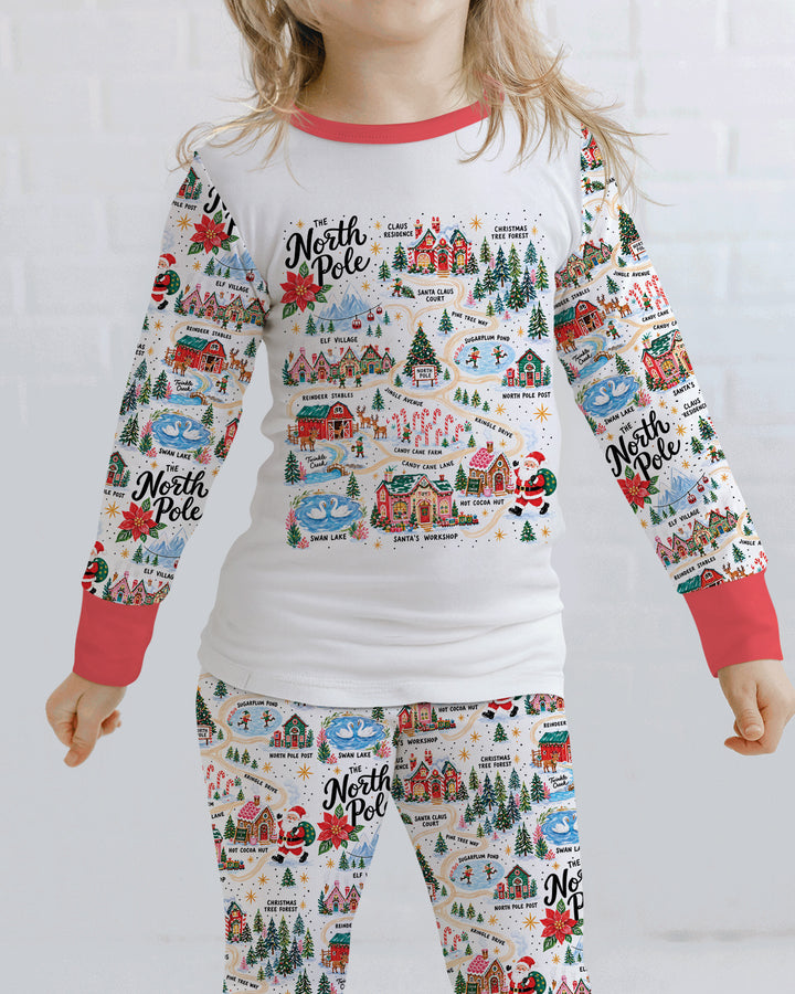 The North Pole Bamboo Two Piece Long Sleeve Pajama Set
