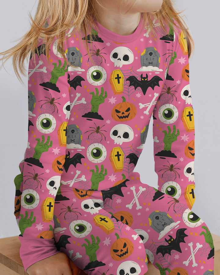 Little Monsters Bamboo Two Piece Long Sleeve Pyjamas Set For Halloween