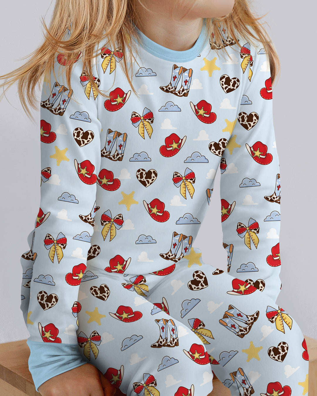 Template Bamboo Two Piece Long Sleeve Pyjamas Set
