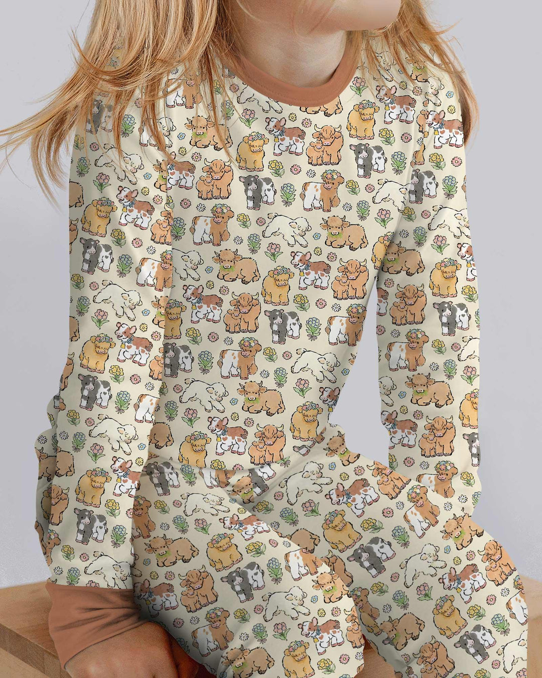 Little Highland Friends Bamboo Two Piece Long Sleeve Pajama Set