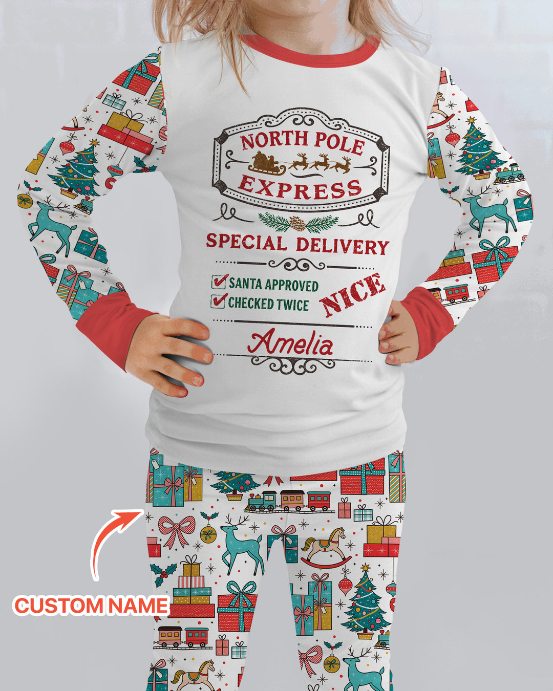 Santa’s Special Delivery Bamboo Two Piece Long Sleeve Pajama Set