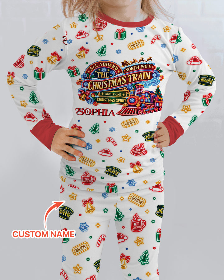 Christmas Spirit Express Bamboo Two Piece Long Sleeve Pajama Set