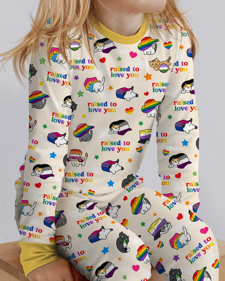 Rainbow Paws Family Matching Bamboo Two Piece Long Sleeve Pajama Set