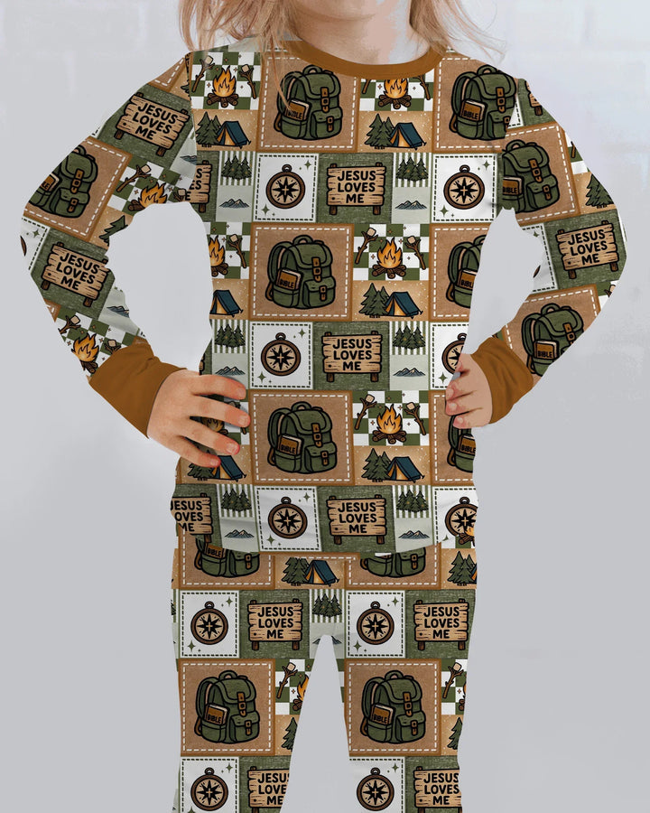 Template Bamboo Two Piece Long Sleeve Pyjamas Set