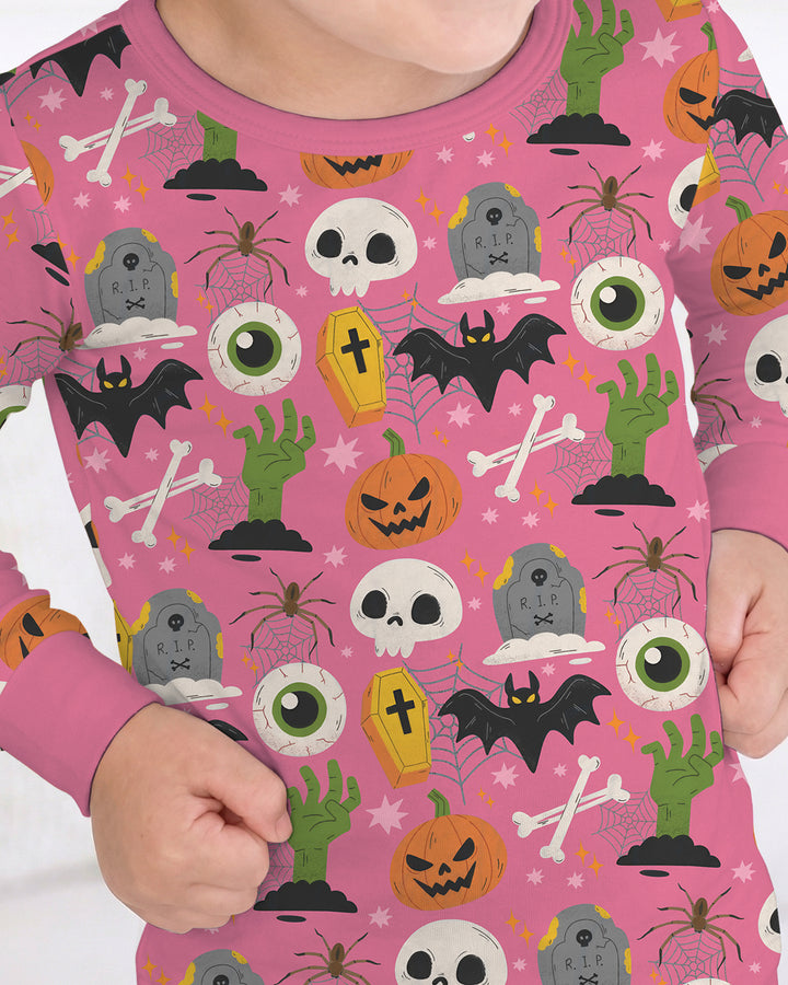 Little Monsters Bamboo Two Piece Long Sleeve Pyjamas Set For Halloween