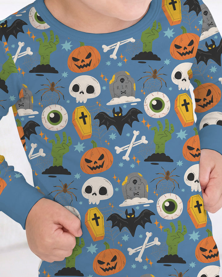 Little Monsters Bamboo Two Piece Long Sleeve Pyjamas Set For Halloween