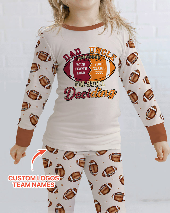 I'm Still Deciding House Divided - Upload Two Team Logo Bamboo Two Piece Long Sleeve Pajama Set