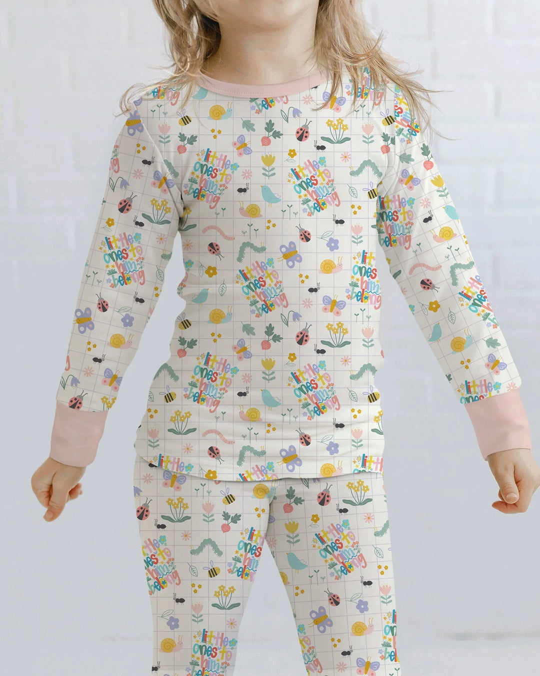 Little Ones To Him Belong Bamboo Two Piece Long Sleeve Pajama Set