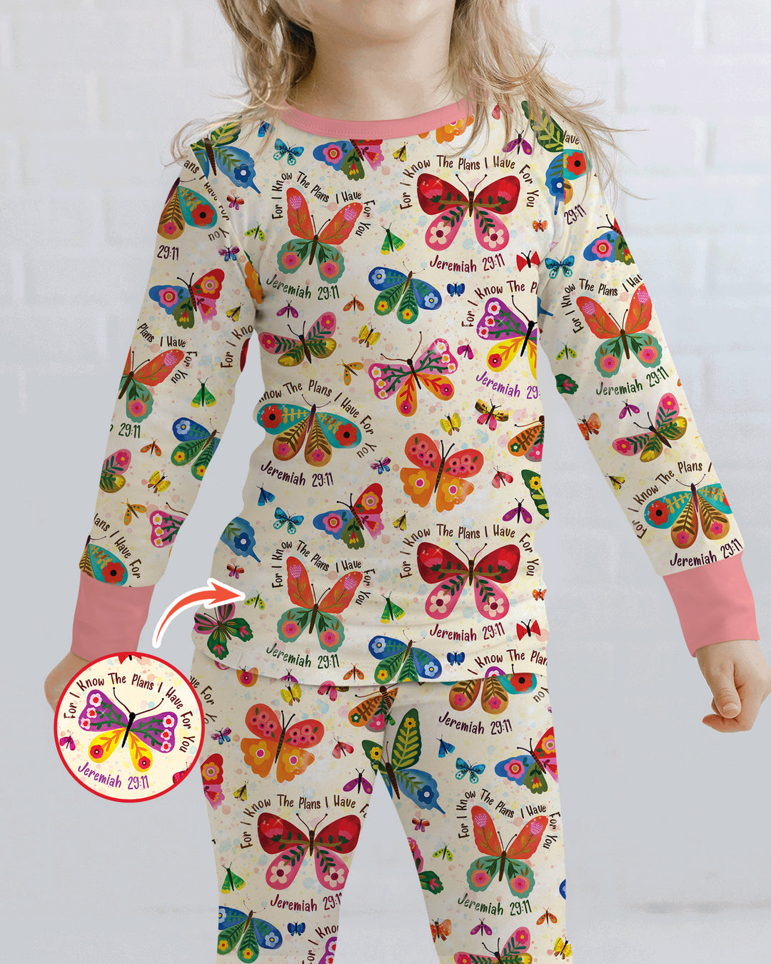 For I Know The Plans I Have For You Bamboo Two Piece Long Sleeve Pajama Set