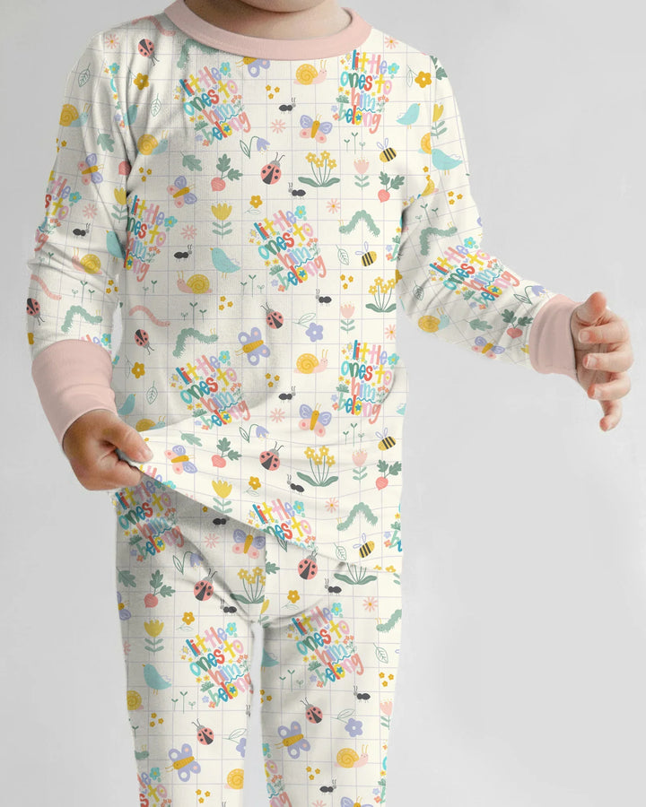 Little Ones To Him Belong Bamboo Two Piece Long Sleeve Pajama Set