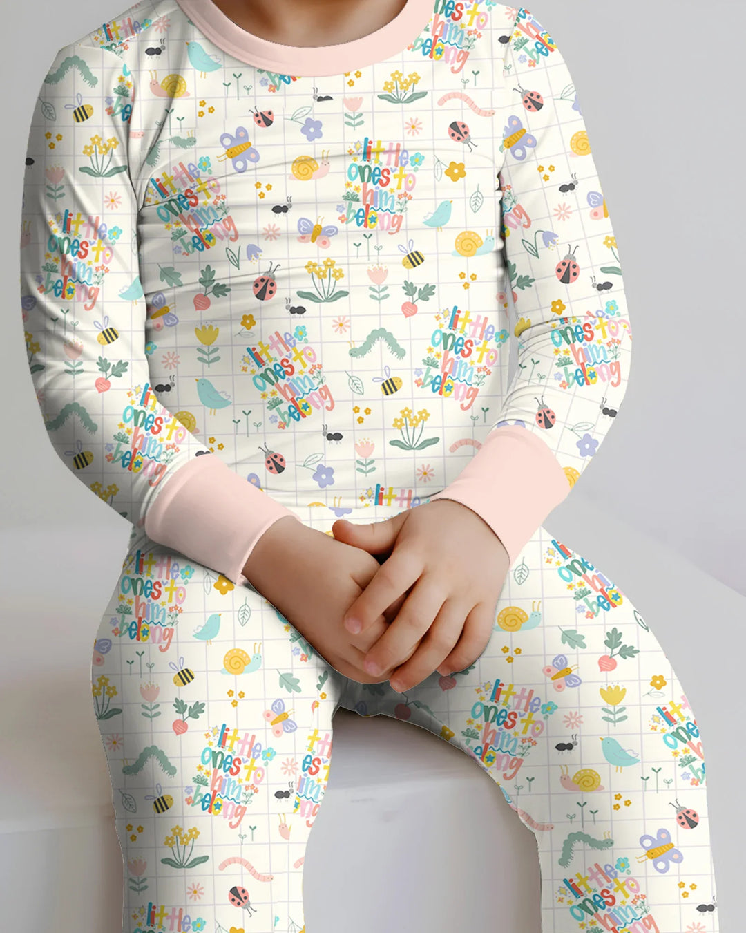 Little Ones To Him Belong Bamboo Two Piece Long Sleeve Pajama Set
