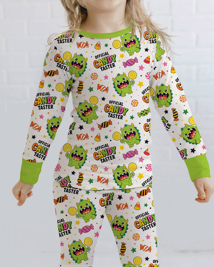 Halloween Official Candy Tester Bamboo Two Piece Long Sleeve Pajama Set