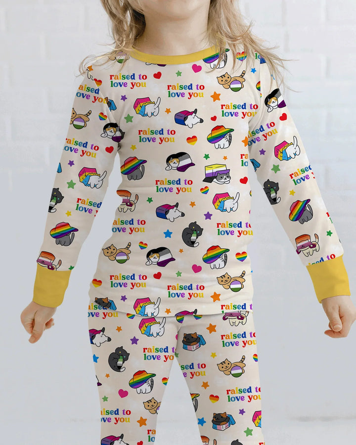 Rainbow Paws Family Matching Bamboo Two Piece Long Sleeve Pajama Set