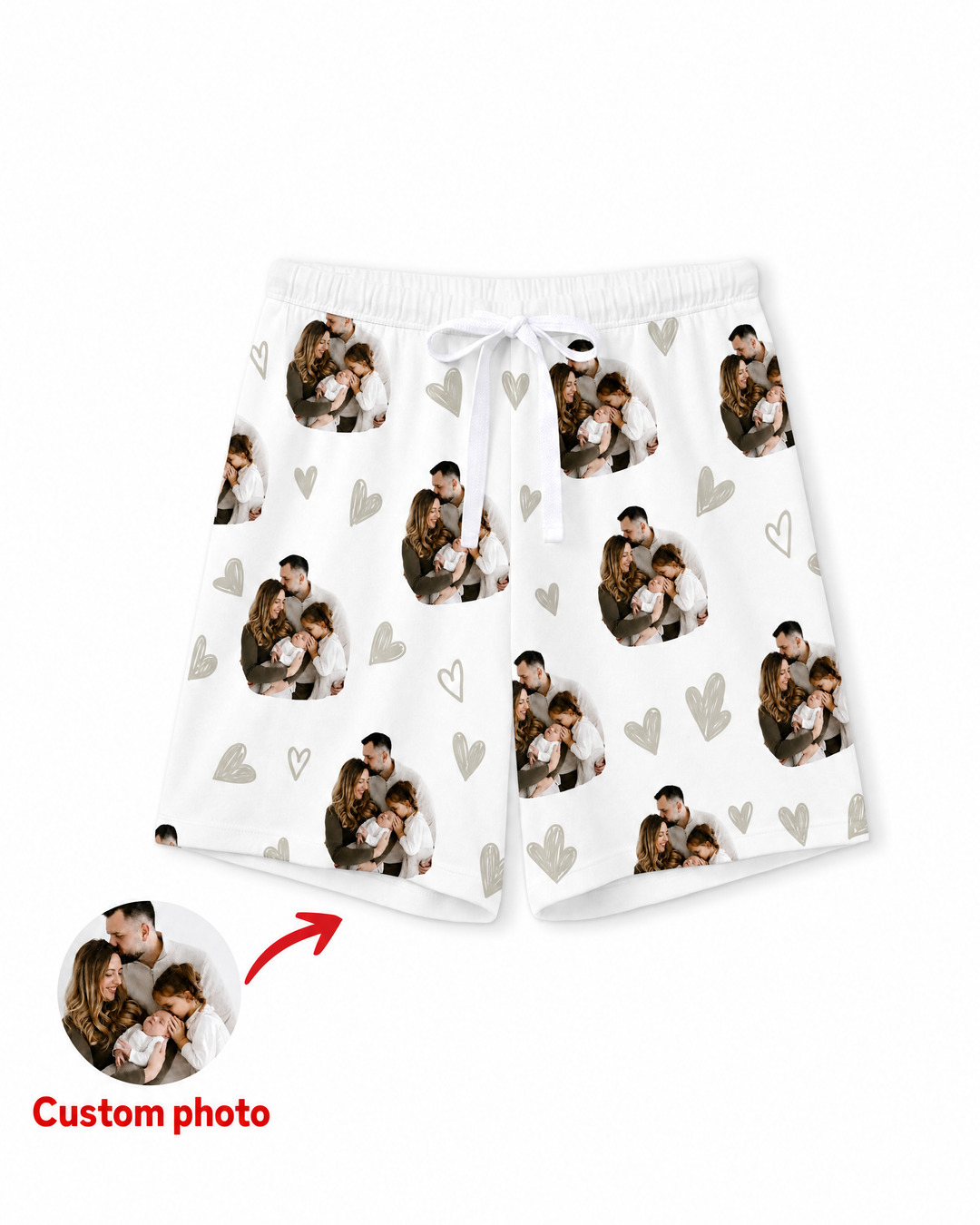 Custom Face All Over Print Bamboo Women Short Sleeve Short Pajama Set