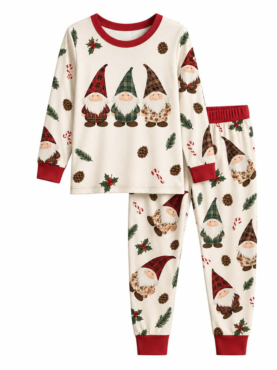 Tartan Christmas Gnomes Bamboo Men's Pajama Set