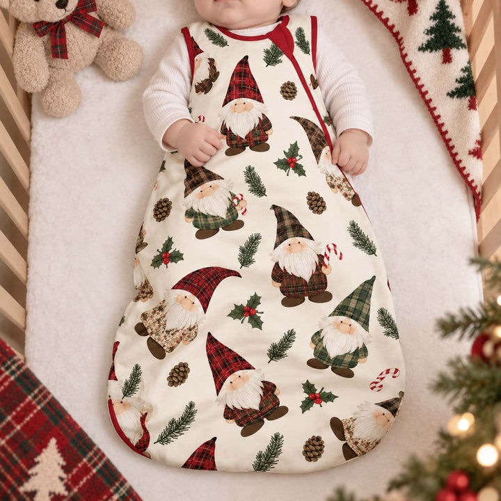 Tartan Christmas Gnomes Bamboo Sleep Bag
