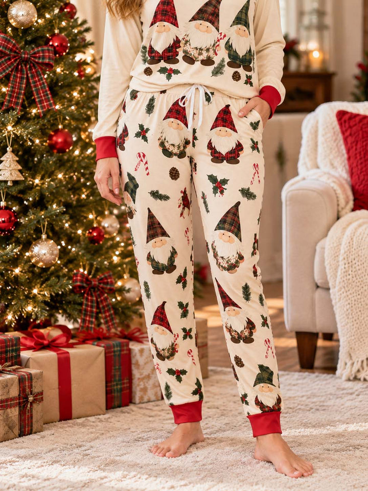 Tartan Christmas Gnomes Bamboo Women Pajama Set