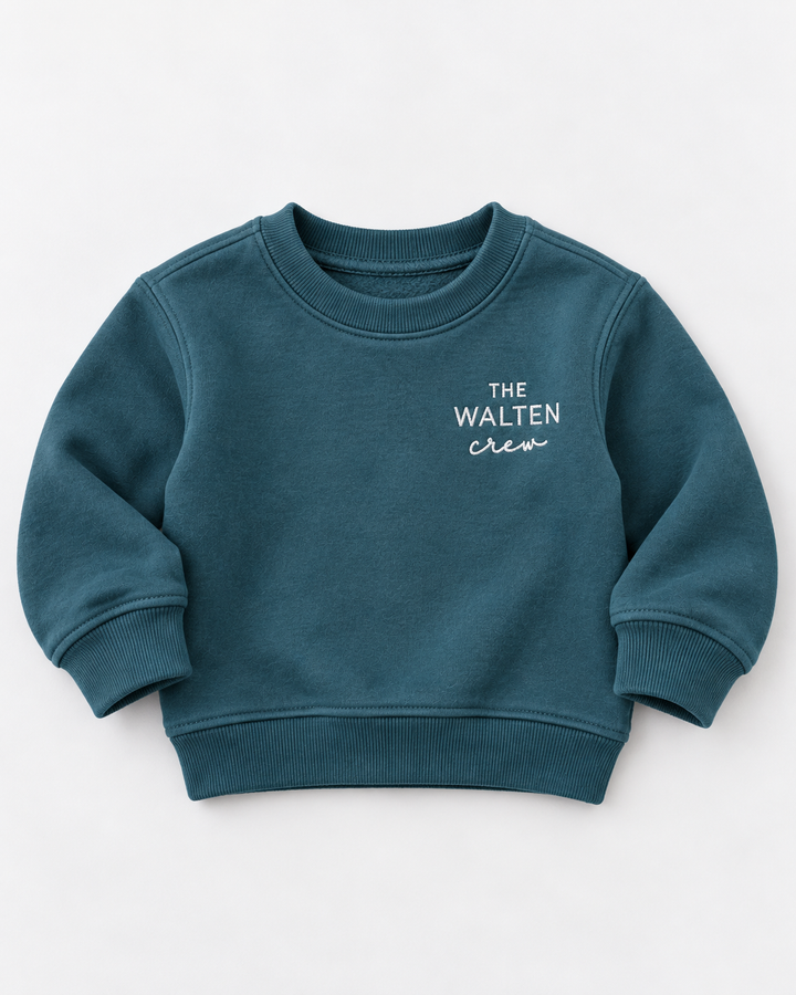 Custom Family Crew Embroidered Bamboo Crewneck Sweatshirt