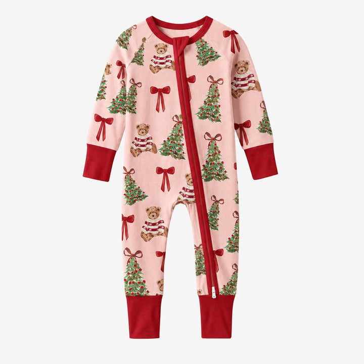 Teddy Bear Christmas Trees and Bows Bamboo Convertible Zippy