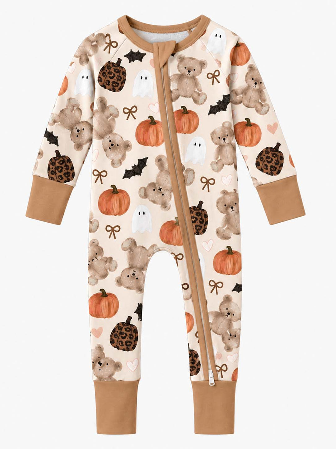Teddy Bear Halloween Pumpkin Bamboo Convertible Zippy