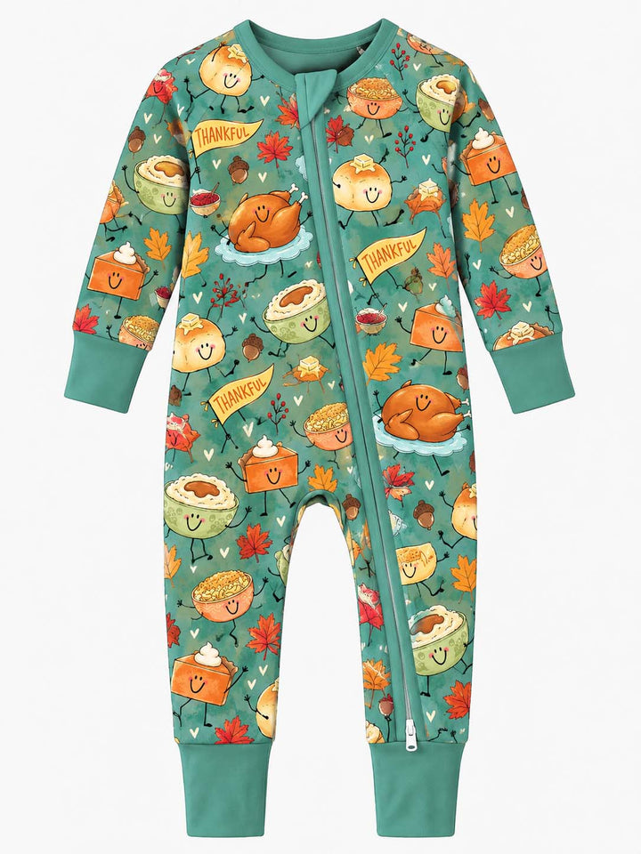 Thankful Thanksgiving Feast Bamboo Convertible Zippy