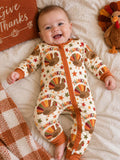 Thankful Turkey Autumn Stars Bamboo Convertible Zippy