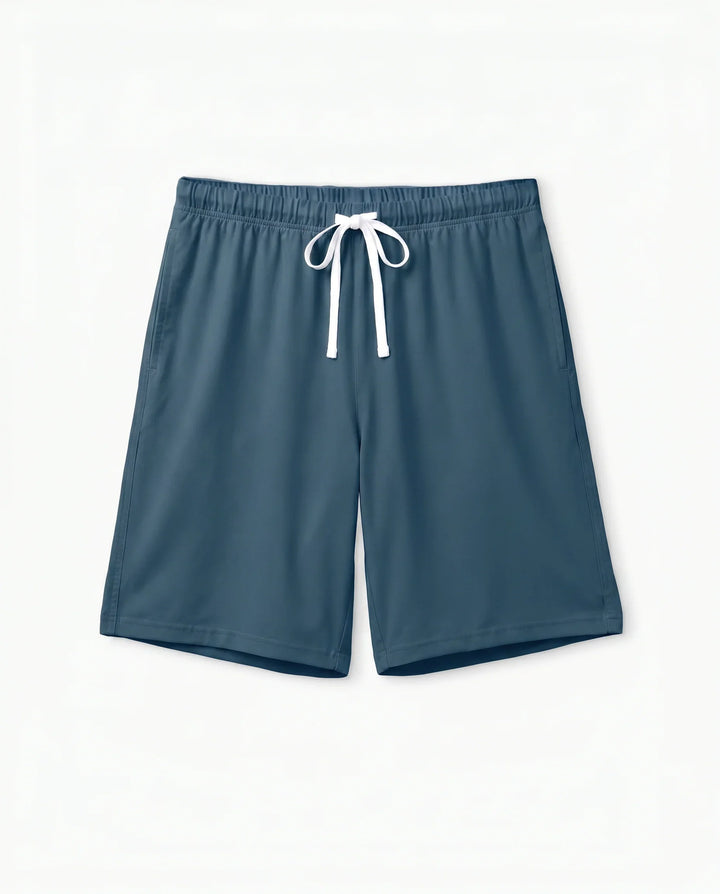 Solid Color Bamboo Men Short Sleeve Short Pajama Set