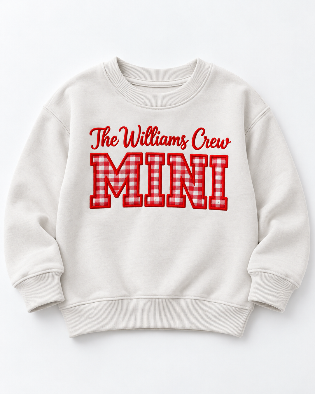 Custom Matching Family Embroidered Bamboo Crewneck Sweatshirt
